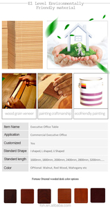 Scrivanie Direzionali in Legno <span class=keywords><strong>Rosso</strong></span> di Alta Qualità, Stile Europeo, con Rivestimento in Pelle - Product Image 6