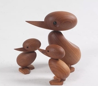 Décoration nordique en bois massif canard en bois décoration de la maison artisanat jouets en bois cadeaux marionnettes rurales américaines ornements