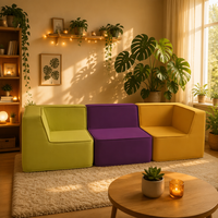 Nouveau canapé modulaire en mousse de luxe haut de gamme, siège en mousse, canapé rembourré, canapé-lit, couleur unie personnalisée, module de salon