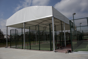 Campo da <span class=keywords><strong>Tennis</strong></span> esterno elettrico All-In-One con campo da Padel sul tetto retrattile - Product Image 6