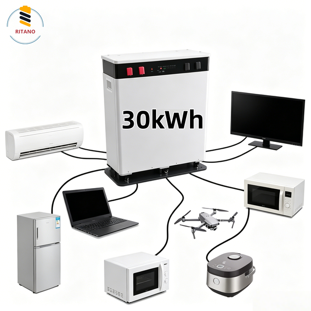 Grade a 51.2V 300Ah 30kWh LiFePO4 Lithium Ion Battery Pack Home Solar Energy Storage System IP65 Protection CAN Communication