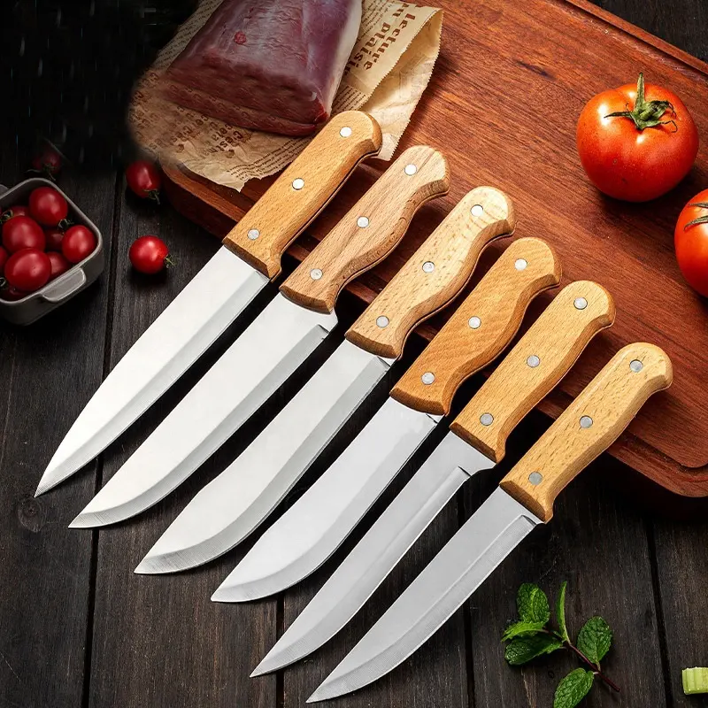 ईद-उल-फितर त्योहार के लिए थोक कम कीमत वाला चाकू कसाई चाकू स्टेनलेस स्टील बोनिंग काटने वाला मांस चाकू छीलने वाला चमड़ा