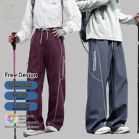 Maßgefertigte Unisex Fleece-Gefütterte Outdoor Freizeithose Locker Sitzende Warme Winddichte Wasserabweisende Cargohose Trekking-Hose zum Wandern