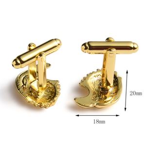Eagle Design Gold Color Nail Round Stand up Collar Dress <b>Shirt</b> Wedding <b>Cufflinks</b> - Product Image 5