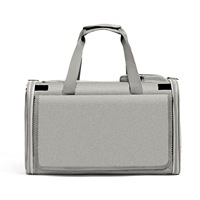 Sac de transport pliable et réglable pour animaux de compagnie, grande capacité, souple, pour chat et chiot, avec fermeture à ceinture, pour la maison, l'extérieur et les voyages