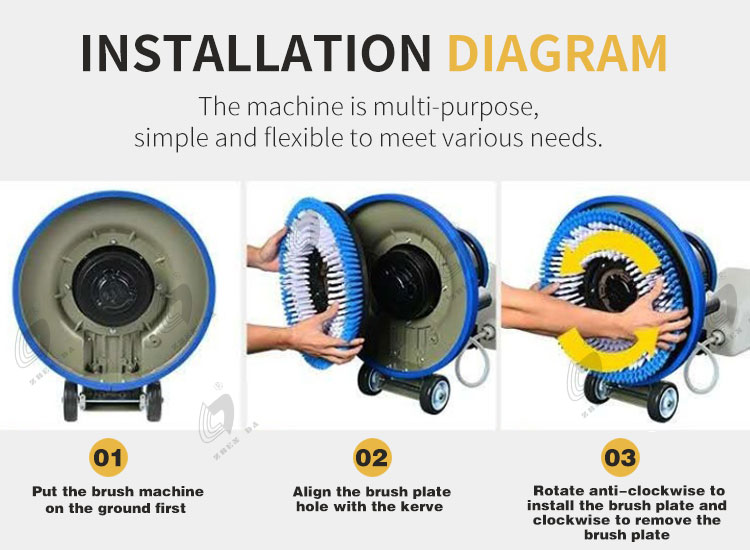 Rotary Nylon Material Floor Scrubber Carpet Brush Industrial