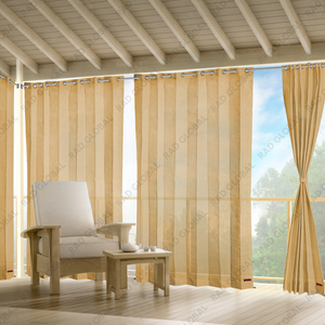 Cortinas para Exteriores Beige de HDPE con Ojales, 150 GSM, con Elegancia Neutral Suave y Tela Transpirable Resistente a la Intemperie para un Balcón con Estilo - Product Image 6