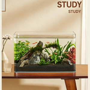 Acquario da Tavolo in Vetro Ultra-Trasparente Termoformato per Soggiorno, Piccolo Acquario per Piante Acquatiche e <span class=keywords><strong>Tartarughe</strong></span> - Product Image 4