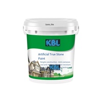 Peinture acrylique marbrée colorée pour revêtement mural et de sol extérieur, idéale pour maisons rurales auto-construites, application au pinceau manuel