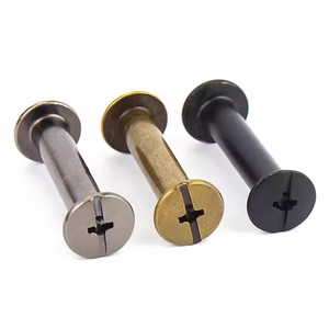 Messing Platte Kop Chicago Schroef Klinknagels Voor Leer/Riem/Portemonnee/Handtas 8Mm 10Mm - Product Image 3