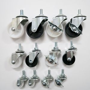 Roulettes pivotantes légères à tige filetée avec frein, roue en acier de 1 à 3 pouces pour chariots à main et meubles - Product Image 3