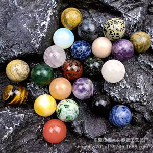 20mm senza foro pietra naturale quarzo gemme di cristallo agata pietre gemellate sfere di roccia artigianato - Product Image 4