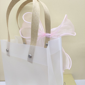 All'ingrosso nastro di Organza con fiocco di plastica trasparente borsa regalo regalo con fiocco in Chiffon - Product Image 4