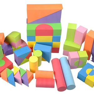 Bloques de apilamiento de espuma EVA blanda para niños y niñas, juego de construcción educativo colorido, Juguetes - Product Image 2