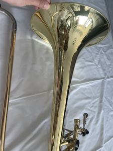 <span class=keywords><strong>Trombone</strong></span> basse professionnel en laiton jaune de qualité supérieure, deux valves, instrument en laiton - Product Image 6