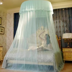 Grande tetto nuovo portatile appeso <span class=keywords><strong>pizzo</strong></span> cupola rotonda zanzariera per interni ed esterni universale principessa vento letto a baldacchino - Product Image 5