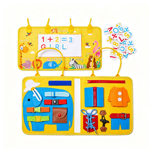 Nouveauté : Tableau d'activités en <span class=keywords><strong>feutre</strong></span> pliable en forme d'éléphant pour bébés garçons et filles de <span class=keywords><strong>1</strong></span> à 4 ans - Product Image 1