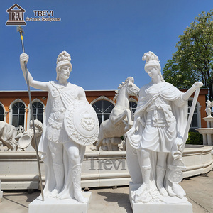 Tay Khắc antiche La Mã người lính Châu Âu tác phẩm điêu khắc bằng đá cẩm thạch trắng chiến binh tượng - Product Image 2