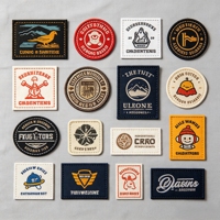 Patch brodé personnalisé avec logo, thermocollant, vente en gros, patchs 3D en toile de designer, fleurs brodées en PVC pour vêtements