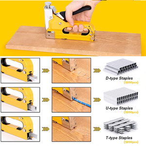 Agrafeuse pneumatique T50, 1/2, pour boîtes d'agrafes rapides, rouge, économique, kit d'agrafes manuel, agrafeuse, pièces de rechange, clous, pour le bois, Gs - Product Image 4