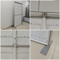 Kotak Lampu SEG Bulat Dua Sisi Bingkai Aluminium Perak 3000*2000MM Display Stan Pameran Dagang