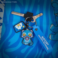 Llavero de Muñeca de PU con Diseño de Animal de Dibujos Animados K-Demon Hunters, Seguro, de Cobre, para el Hogar, Oficina, Escuela, Negocios, Regalo de San Valentín, con Serigrafía