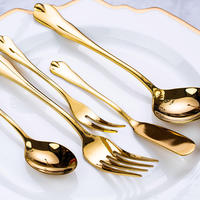Ensemble de couverts modernes pour restaurant, couteau à steak, cuillère, fourchette, en acier inoxydable, argenté, pour mariage, en or et argent