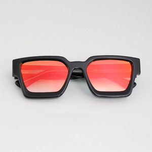 Lunettes de soleil carrées à monture épaisse SPUKA 3516, verres dégradés et miroir, protection UV400, logo personnalisé, lunettes, gafas - Product Image 3