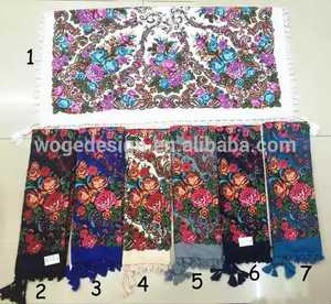 Stile russo pronto per <span class=keywords><strong>la</strong></span> spedizione in Ucraina scialle scialle sciarpe con stampa floreale donna cotone quadrato scialle sciarpa con stampa floreale - Product Image 6