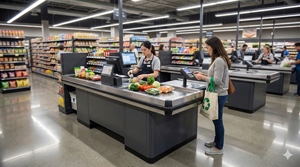 Perakende mağaza ödeme için yazarkasa ile tamamen özelleştirilebilir taşıyıcı bantlar sayaçlar - Product Image 6