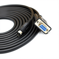 Cable de Conexión de Pantalla Táctil Weinview TK6070/6071 a PLC Mitsubishi FX, Redondo de 8 Pines a Puerto Serie de 9 Pines, 2 Conductores de Cobre