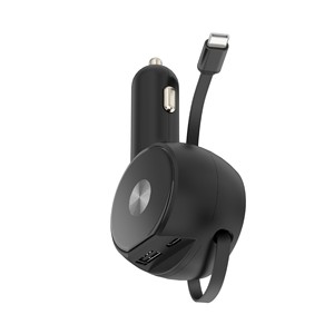 Car Charger 60W Retractable Cable <b>USB</b> <b>Type</b> <b>C</b> Fast Charging One To Three Cigarette Lighter <b>Adapter</b> - Product Image 3