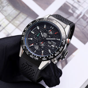 Reloj de Cuarzo de Lujo OUPAI 2025 con Bisel de Cerámica Verde, Diseño F1, para Hombre, Resistente al Agua, Cronógrafo, Cronómetro, Acero Inoxidable Japonés - Product Image 6