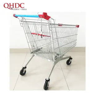 Supermarket Equipment Shopping Carts With Coin Lock Trolley Self-service Shopping Cart