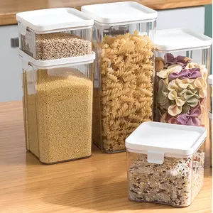 Conjunto de latas seladas com fecho, conjunto de 5 peças de tamanhos para armazenar alimentos, chá, café, pote, biscoito, tanque, com fecho