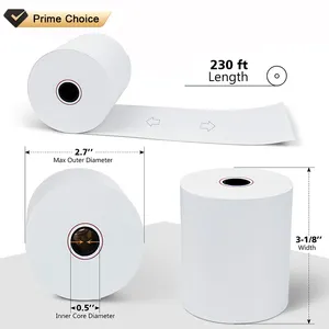 Tùy Chỉnh In Mẫu Miễn Phí 80Mm 57Mm Tiền Mặt Đăng Ký Nhận Băng Jumbo Giấy Nhiệt Cuộn