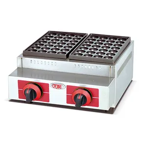 Matériel de cuisine En Acier Inoxydable Poisson Granulés Grill Gaz Takoyaki Machine(OT-56)