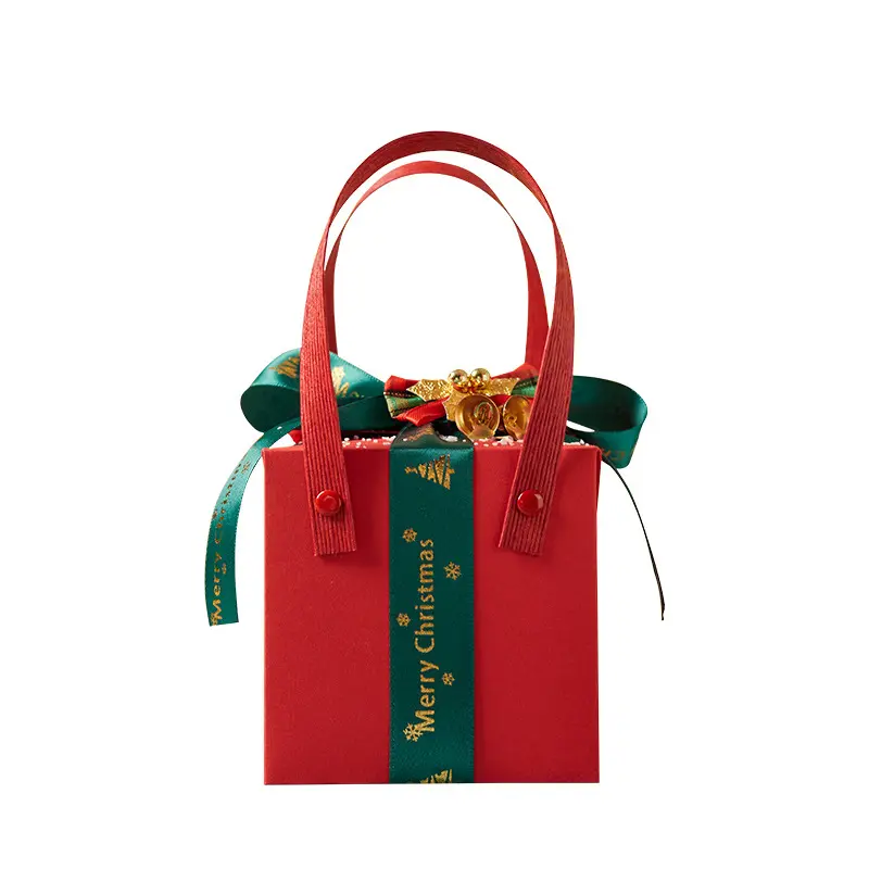 2023 New Year Christmas Eve Cake Apple Portable Gift Bag Box With Handle
