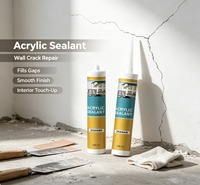 Scellant acrylique de qualité industrielle 300 ml, couleur personnalisée |   Imperméable, pour les espaces entre les plafonds et les lignes décoratives en bois