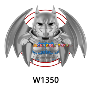 W1348 W1349 W1350 superhéroes murciélago negro dorado Mecha plateado Hrey Mecha <span class=keywords><strong>Man</strong></span> Mini juguete de acción figura de bloque de construcción de plástico juguete - Product Image 5