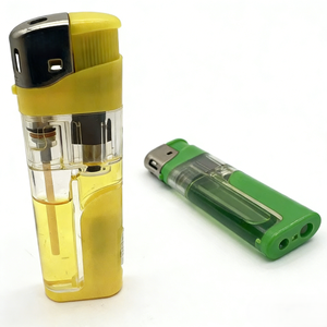 Encendedores Recargables de Plástico con Luces LED, de <span class=keywords><strong>Gas</strong></span> Butano, Electrónicos, Clásicos para Fumar Cigarrillos, Portátiles, para Campamento, Actividades al Aire Libre, Regalos - Product Image 4