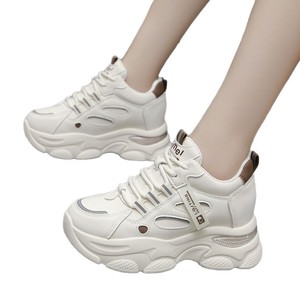 Chaussures <span class=keywords><strong>pour</strong></span> femmes 2025, style montantes, nouvelle collection printemps-automne, baskets blanches polyvalentes, cuir souple, montantes, sport, semelle épaisse - Product Image 5