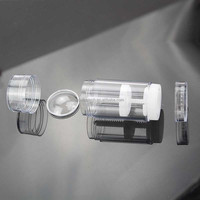 Vente en Gros Bâtons de Déodorant Vides à Remplissage par le Bas Noir Blanc, Tubes Rechargeables Ronds en AS pour Baumes Gels Crèmes Solaires 15ml 30ml
