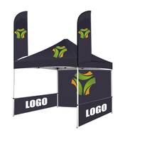 Tente de promotion personnalisée 3x3 pour salon professionnel, en aluminium, avec logo publicitaire, pliable, type gazebo, chapiteau, auvent, tente pop-up