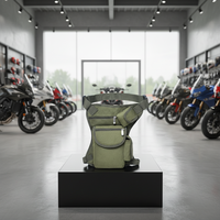 Sac banane imperméable en polyester avec fermeture éclair pour moto, sac de course à la jambe pour unisexe