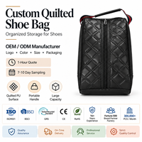 Sac à chaussures en cuir PU matelassé personnalisé, grande capacité, durable, écologique, pour voyage, sport, gym