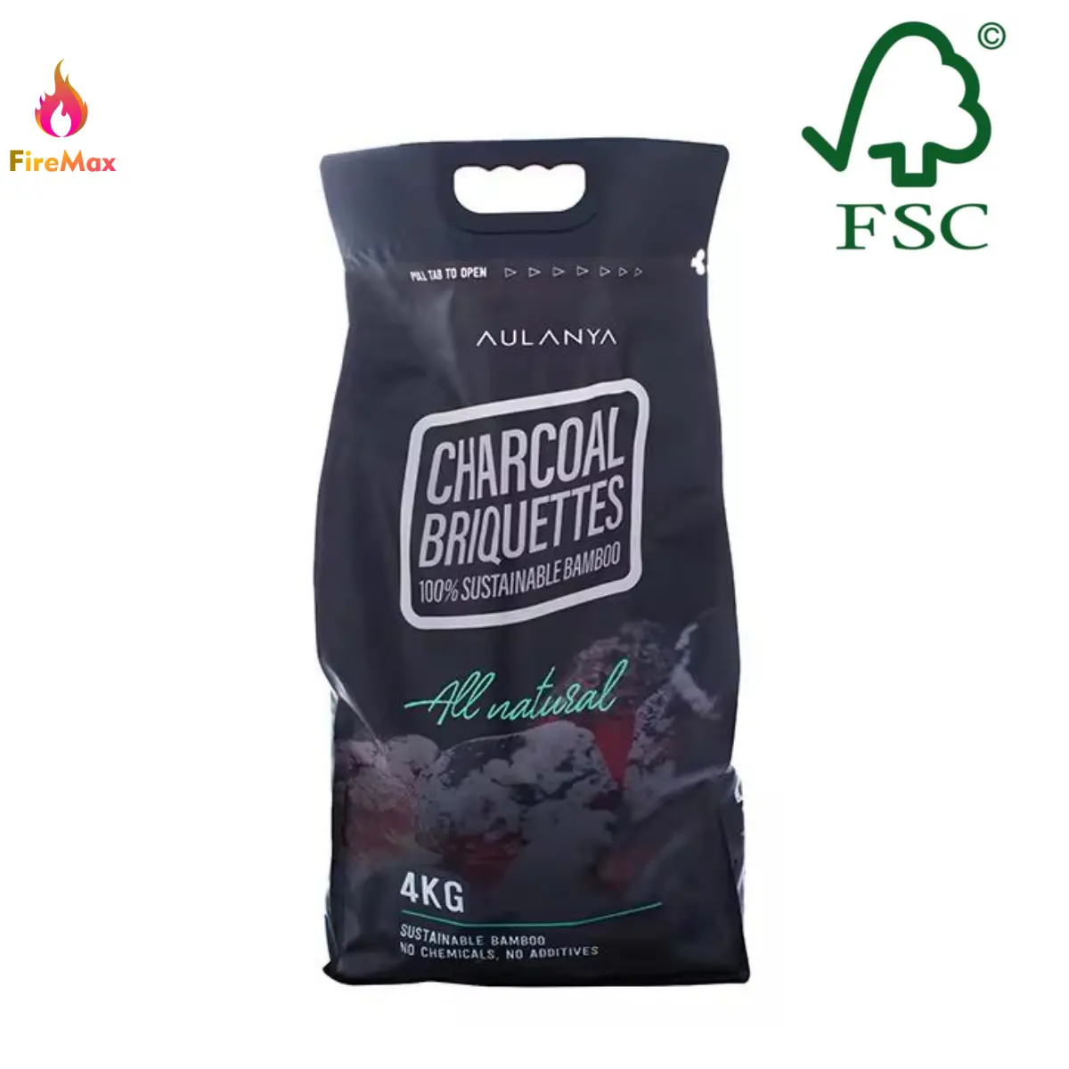 Firemax nouveauté Portable utilisation extérieure charbon sans fumée bambou oreiller BBQ briquettes de charbon de bois pour barbecue