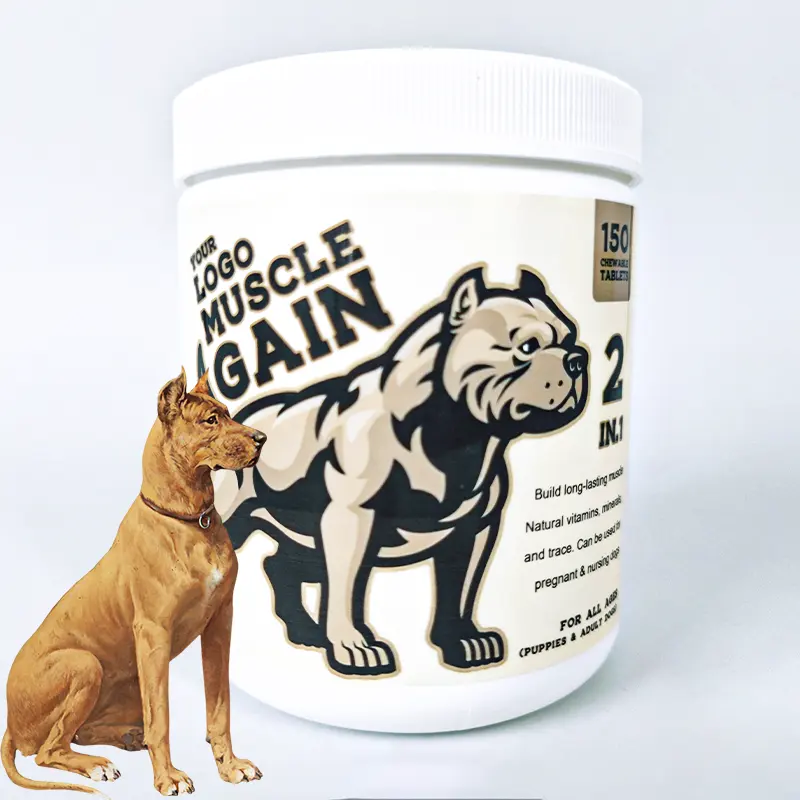 OEM Usa Natur Pet Nutrit Training Gain Tablet supplemento Health Muscle Gain Builder Dog Weight Gain Protein Supplement