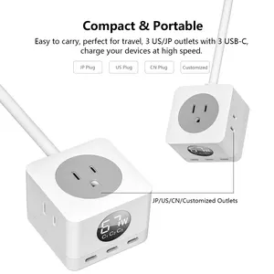 Desktop-Adapter Steckdose Elektrisch Typ C Laptop Schnell ladung Gan Ladegerät Für Iphone 15 Überspannung schutz Smart Power Strip