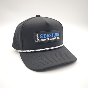 Gorra de Béisbol Personalizada con Parche de Goma con Diseño de Leopardo, 5 Paneles, Visera Plana, Ajustable con Broche, de Poliéster/Algodón, para Golf y Deportes, con Orificios Cortados con Láser - Product Image 4